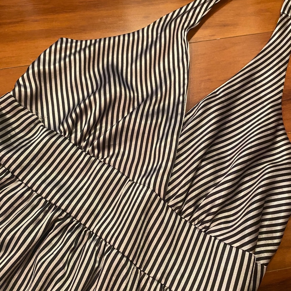 SiLK Gray & Black HaLter Dress